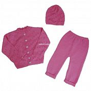 "МоёДитё" костюм из 3-х предметов "Бантик" тёмно-розовый "Лотос"